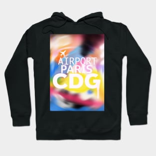 Airport code CDG Paris street area Hoodie